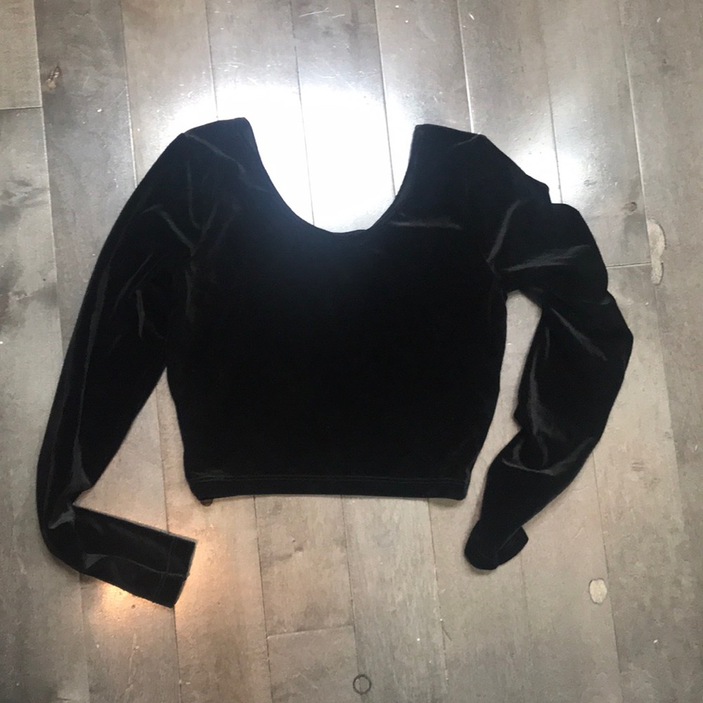 American apparel velvet crop top